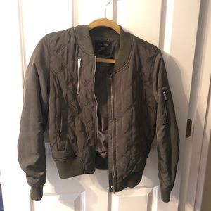 Green bomber jacket